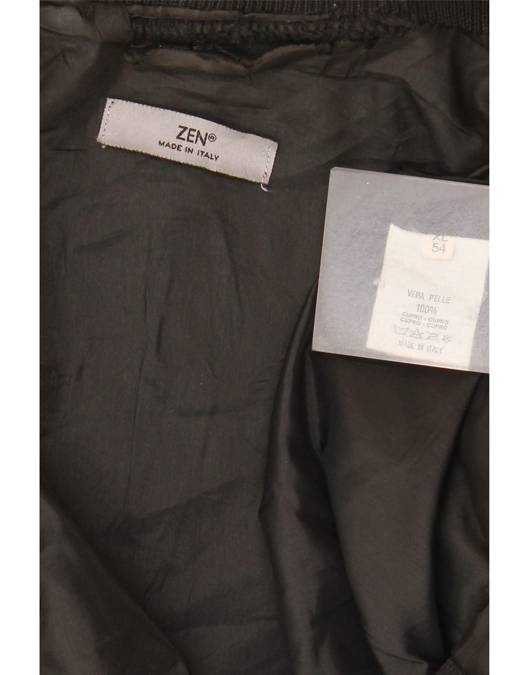 Jaqueta de couro masculina Zen IT 54 XL couro preto