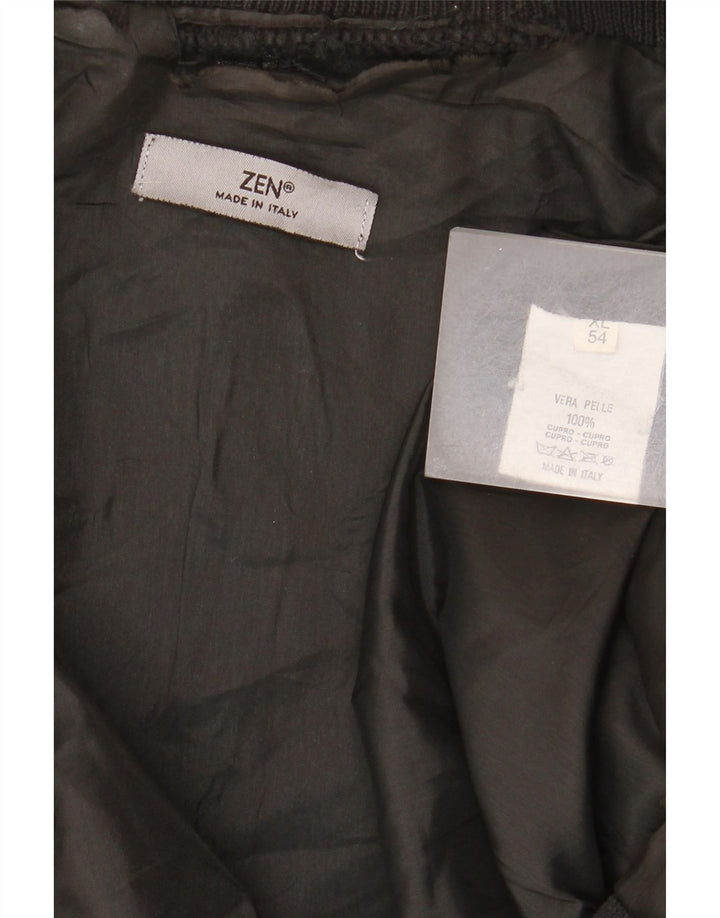 Jaqueta de couro masculina Zen IT 54 XL couro preto