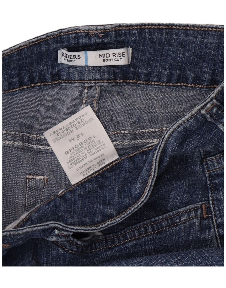 Lee Womens Riders Mid Rise Bootcut Jeans US 12 Grande W34 L30 Azul Algodão
