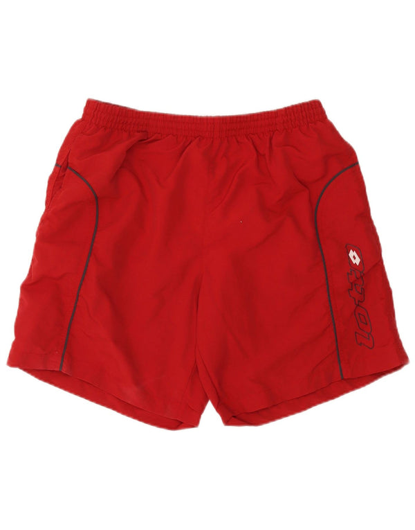 Lotto Mens Graphic Sport Shorts UK 38/40 Médio Vermelho Nylon