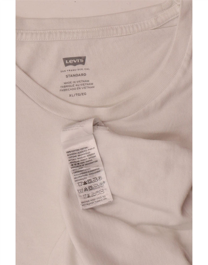 Camiseta masculina LEVI'S Standard Fit Top XL de algodão branco