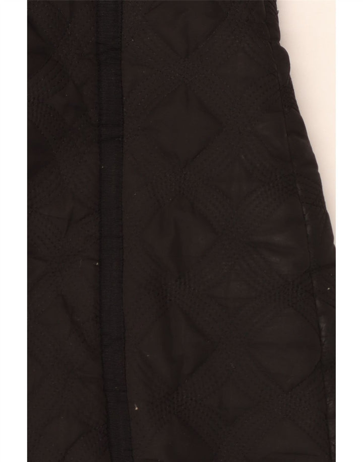 Casaco feminino acolchoado com capuz Desigual EU 44 XL preto poliéster