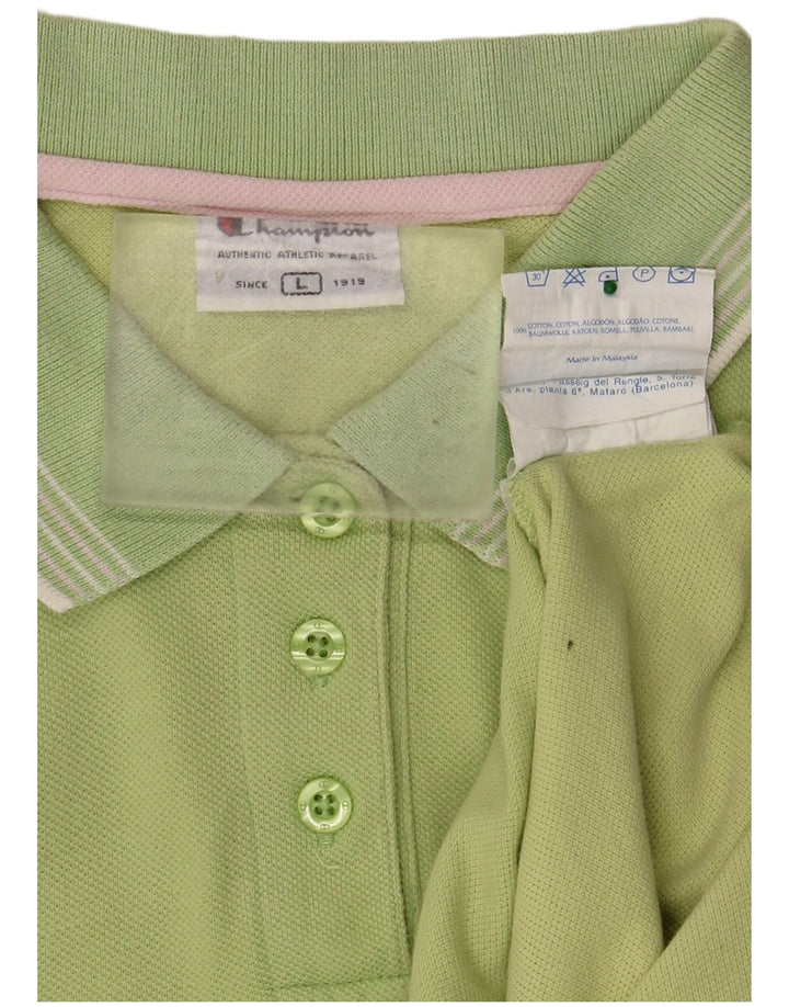 Camisa polo feminina CHAMPION UK 14 grande algodão verde