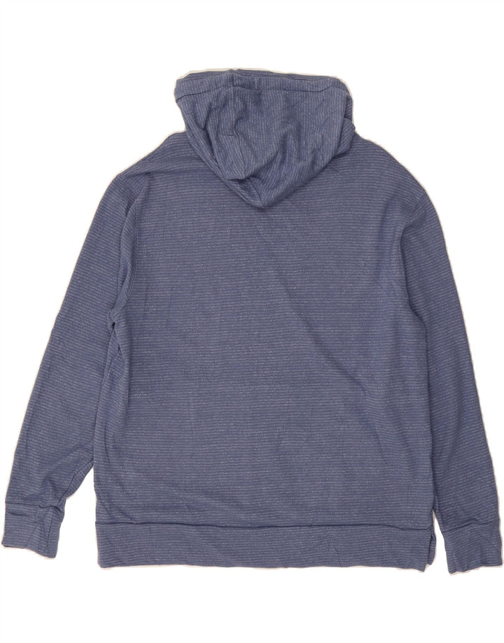 CHAMPION Womens Hoodie Jumper UK 18 XL Blue Striped Cotton Vintage Champion and Second-Hand Champion from Messina Hembry 