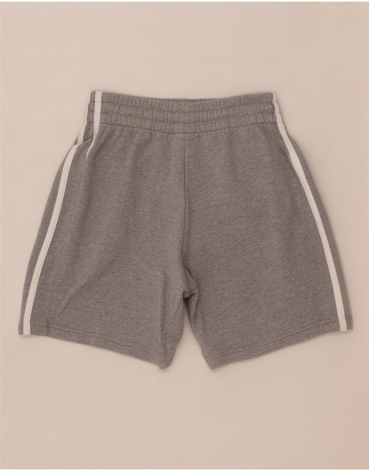 Shorts esportivos masculinos Adidas pequeno algodão manchado cinza