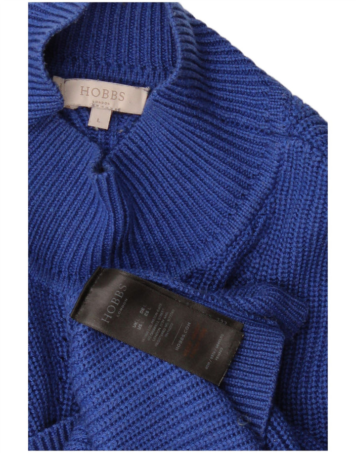 Suéter feminino Hobbs com gola tartaruga e gola alta, Reino Unido 16, grande, azul