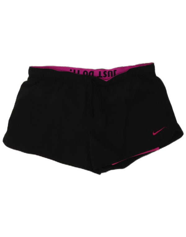 Shorts esportivos femininos Nike Dri Fit UK 18 XL preto poliéster