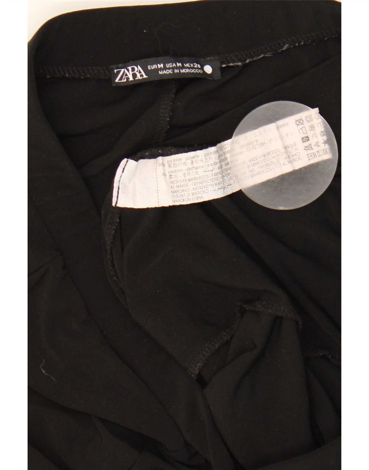 Calça feminina casual slim Zara médio W28 L34 poliéster preto