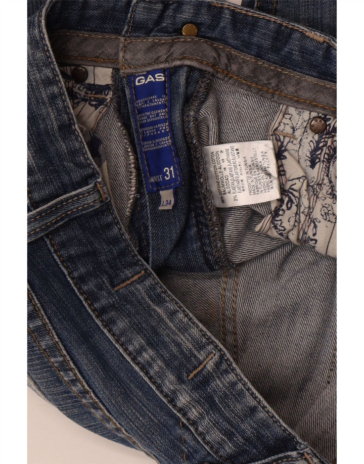 Gas Mens Straight Jeans W31 L28 Azul Marinho Algodão
