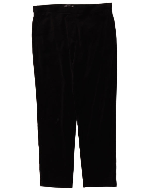 Calça chino reta feminina Marks & Spencer Reino Unido 14 grande W34 L27 preta