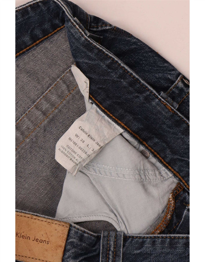 Calça jeans masculina Calvin Klein solta W38 L30 azul algodão