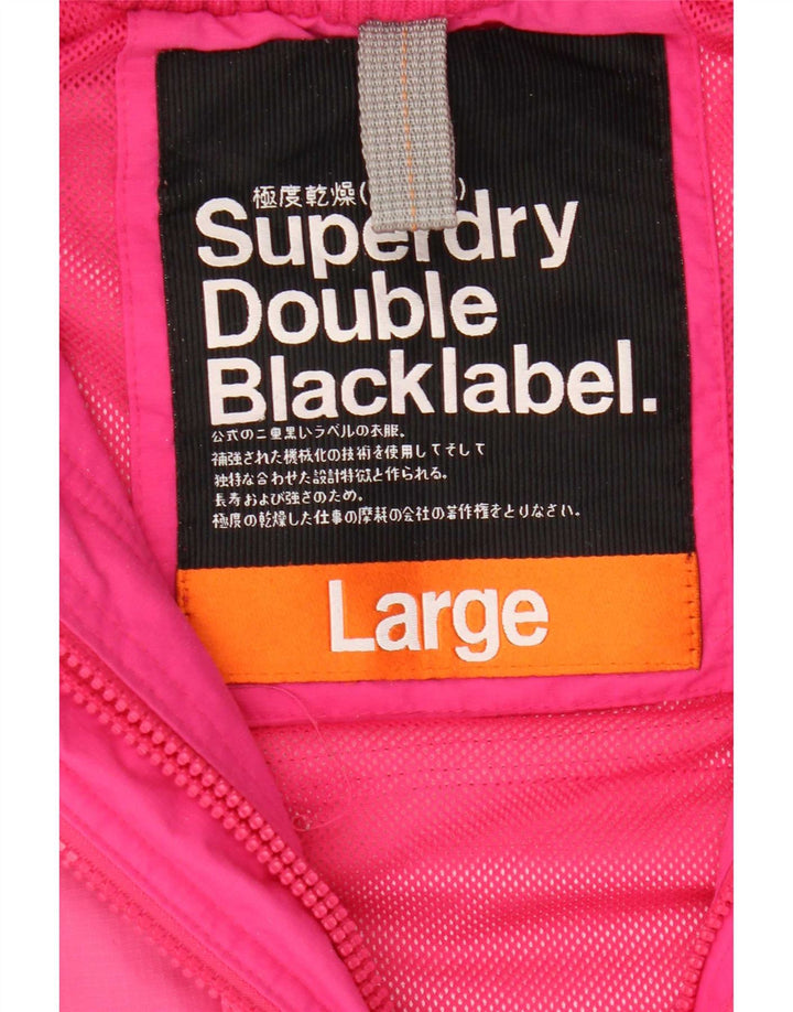 Jaqueta de chuva feminina Superdry Graphic UK 14 grande nylon rosa