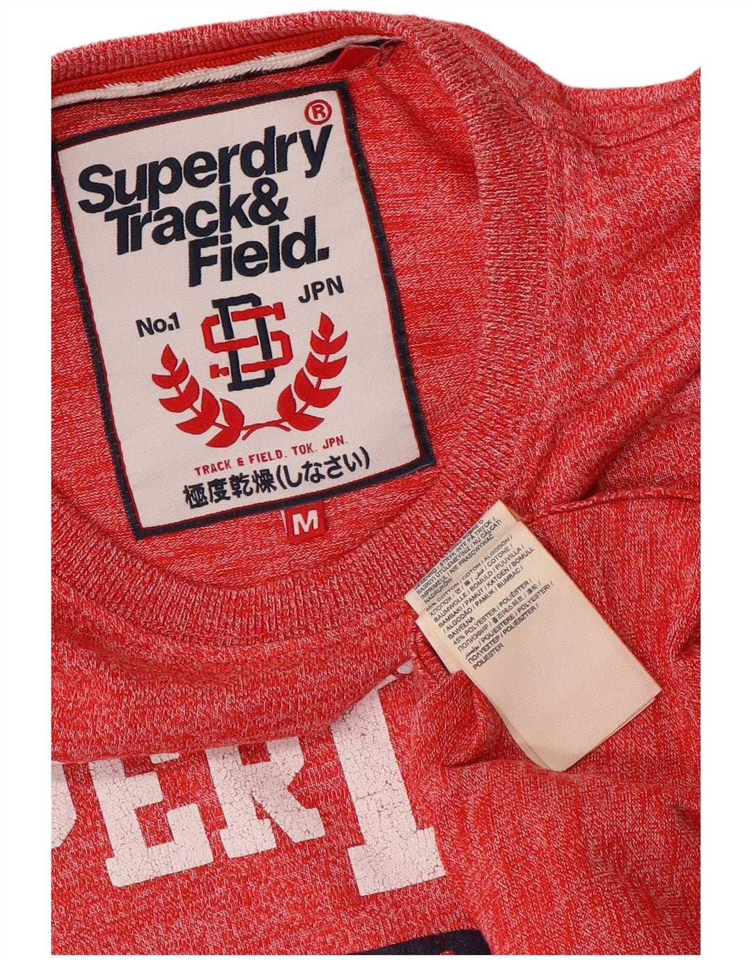 Superdry Mens Graphic T-Shirt Top Médio Algodão Vermelho