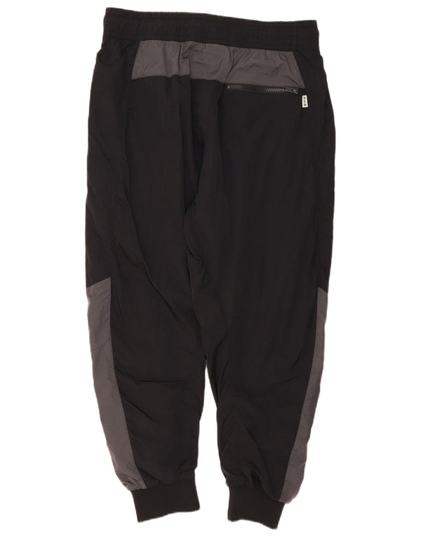 Nike Mens Graphic Calças de treino Joggers grandes pretos Colourblock Nylon