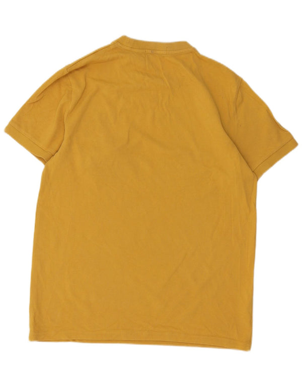 Camiseta masculina Fred Perry de algodão amarelo médio