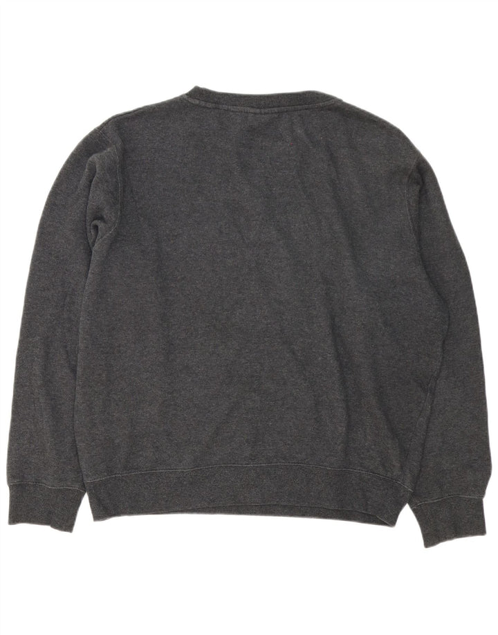 Fila moletom gráfico masculino jumper grande algodão cinza