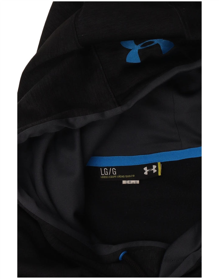 Suéter com capuz gráfico masculino Under Armour grande cinza