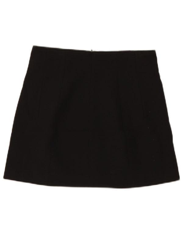 Minissaia feminina ZARA pequena W26 poliéster preto