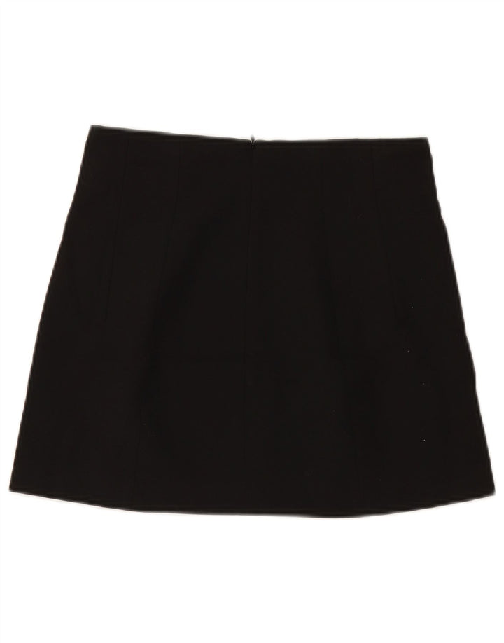 Minissaia feminina ZARA pequena W26 poliéster preto