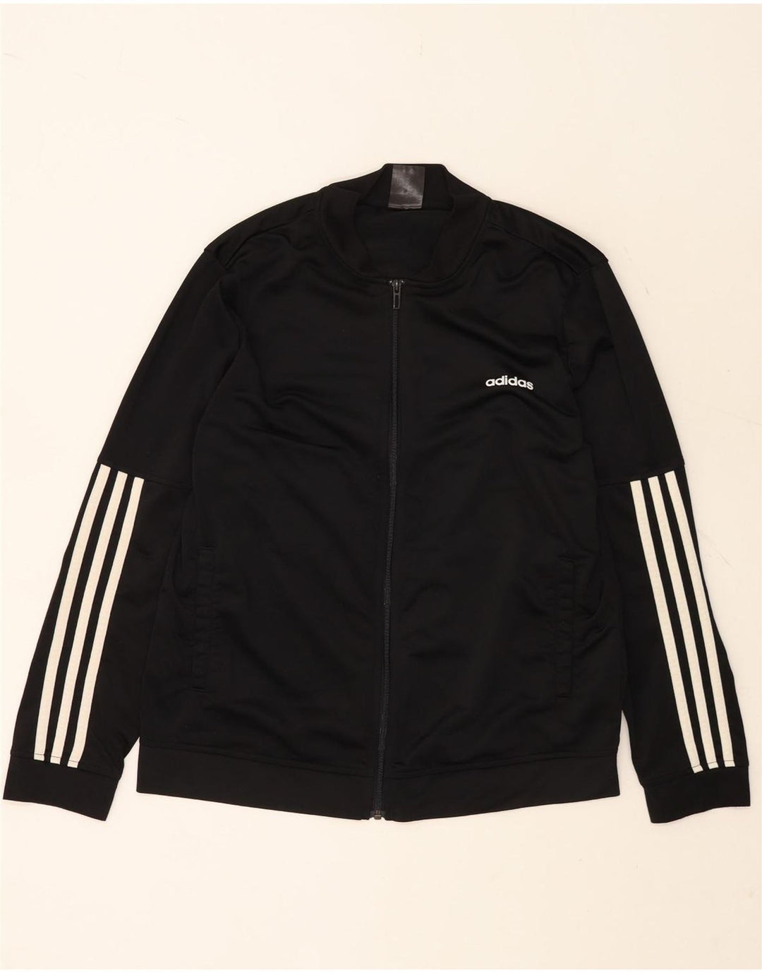 ADIDAS Womens Tracksuit Top Jacket UK 20/22 XL Preto Poliéster