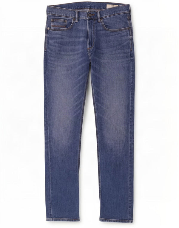 Marks & Spencer Mens Slim Jeans W32 L33 Azul Algodão