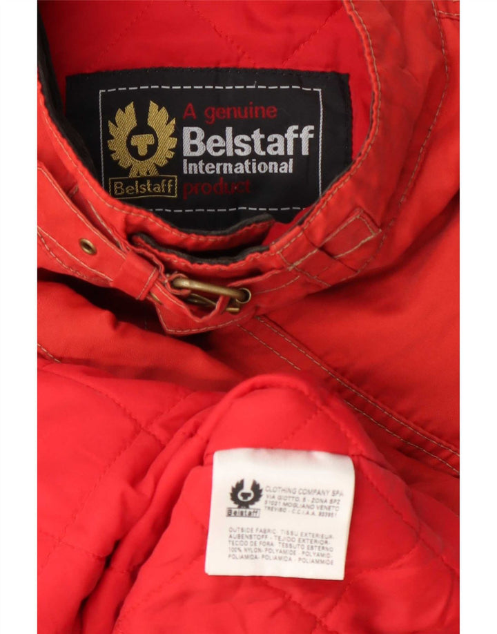 Belstaff Mens Biker Jacket UK 40 Grande Nylon Vermelho