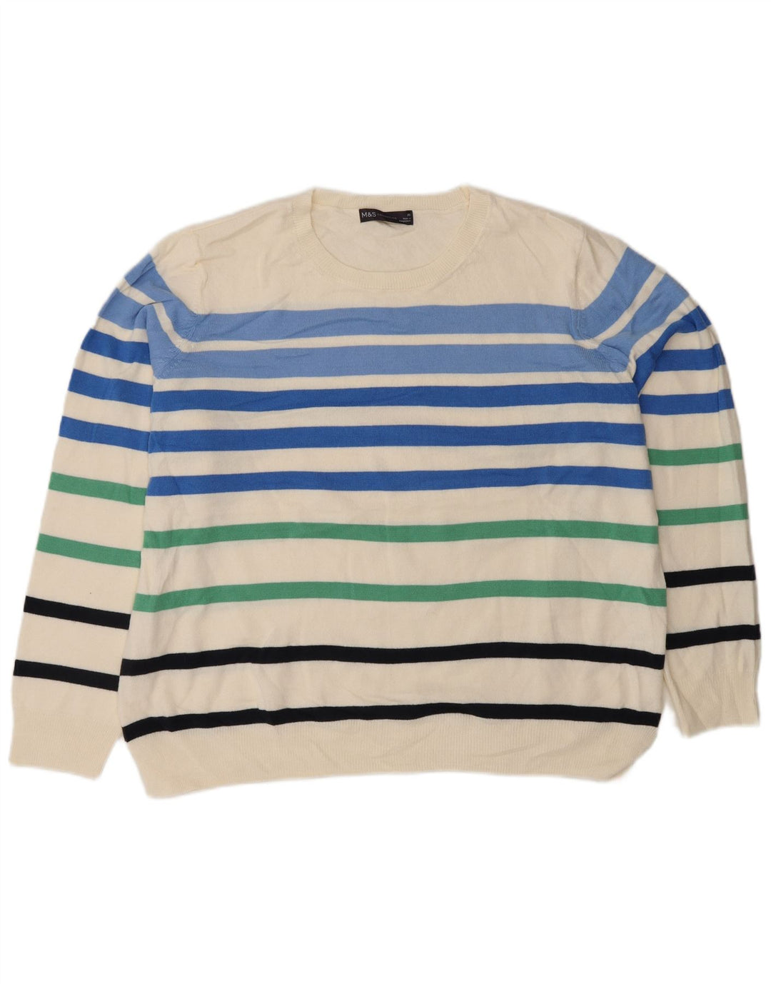 Suéter feminino Marks & Spencer com gola redonda UK 20 2XL multicolorido