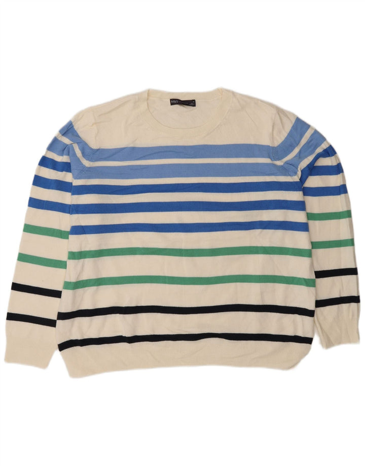 Suéter feminino Marks & Spencer com gola redonda UK 20 2XL multicolorido