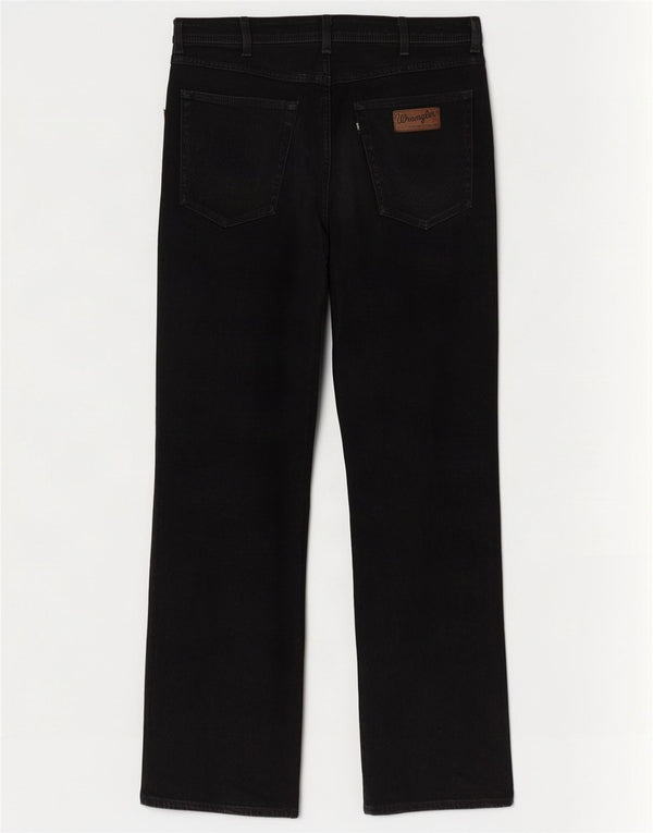 Wrangler Masculino Utah Straight Jeans W36 L34 Algodão Preto