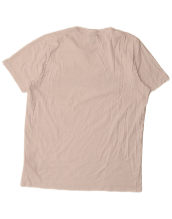 Camiseta masculina Ellesse com estampa gráfica grande de algodão branco