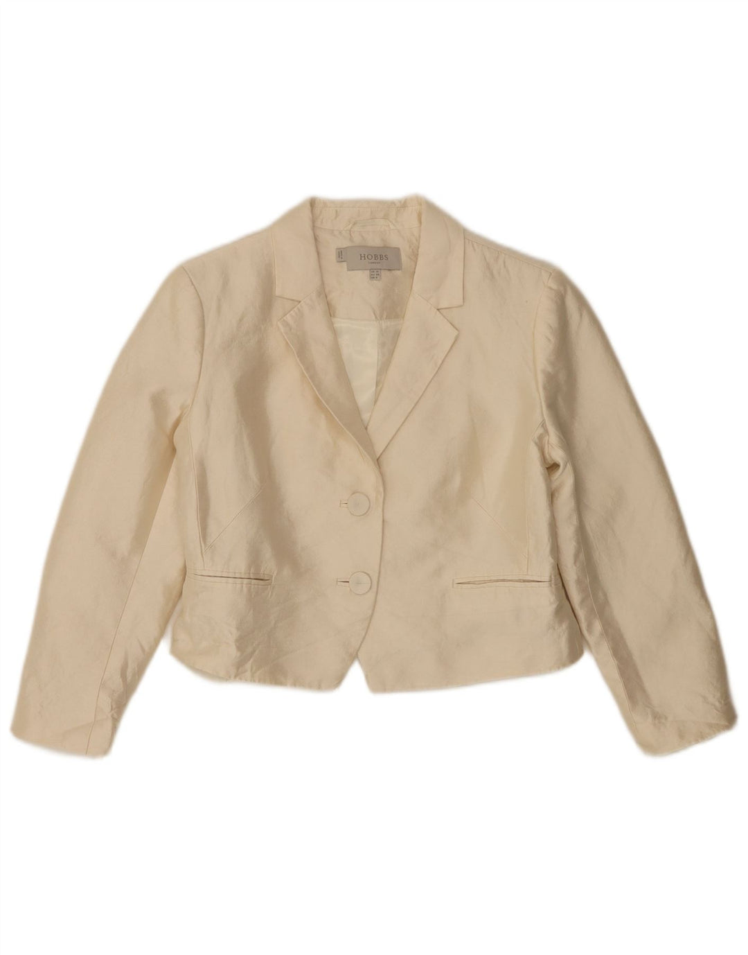 Jaqueta blazer feminina Hobbs com 2 botões, Reino Unido 10, pequena, off white, lã