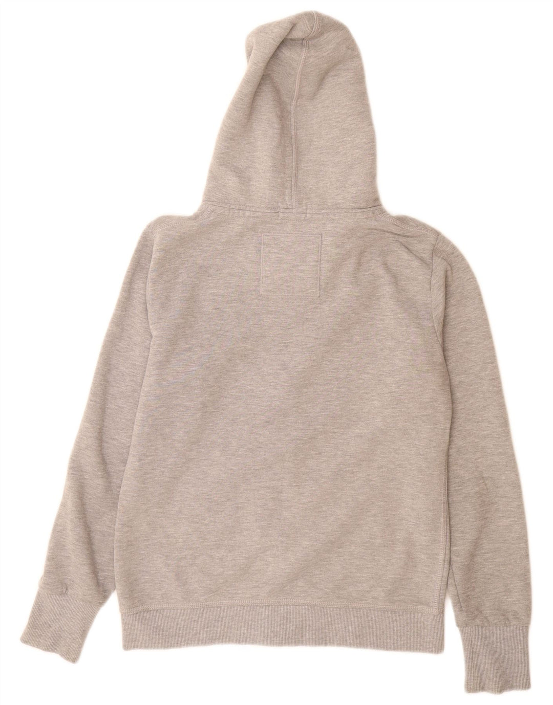 Suéter feminino Superdry com capuz e zíper Reino Unido 14 grande poliéster cinza