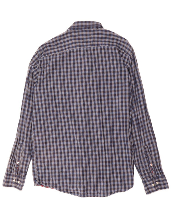 Camisa masculina Tommy Hilfiger New York Fit XL azul marinho algodão guingão