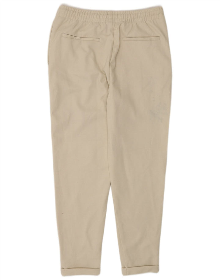 Zara Calça Chino Masculina Cônica Média W32 L30 Poliéster Bege