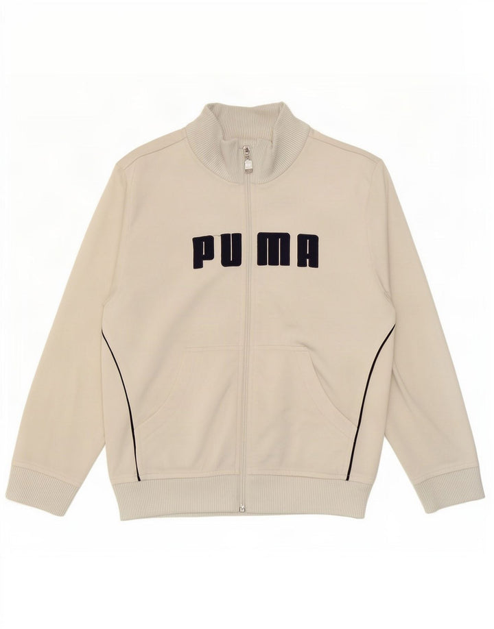 Jaqueta Puma Boys Graphic Tracksuit Top 7-8 Anos Cinza Poliéster