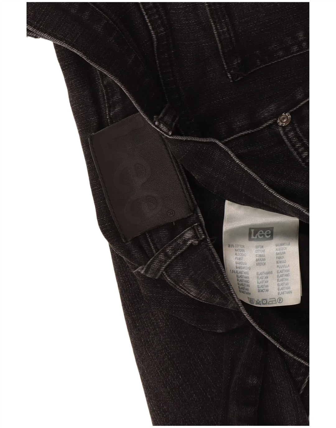 Lee Mens Daren Regular Straight Jeans W32 L30 Algodão Preto