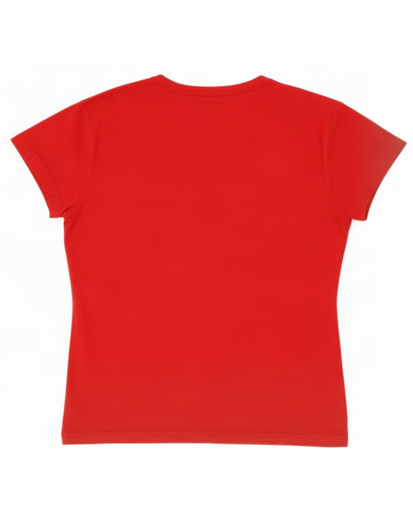Camiseta feminina Reebok Top UK 12 algodão vermelho médio