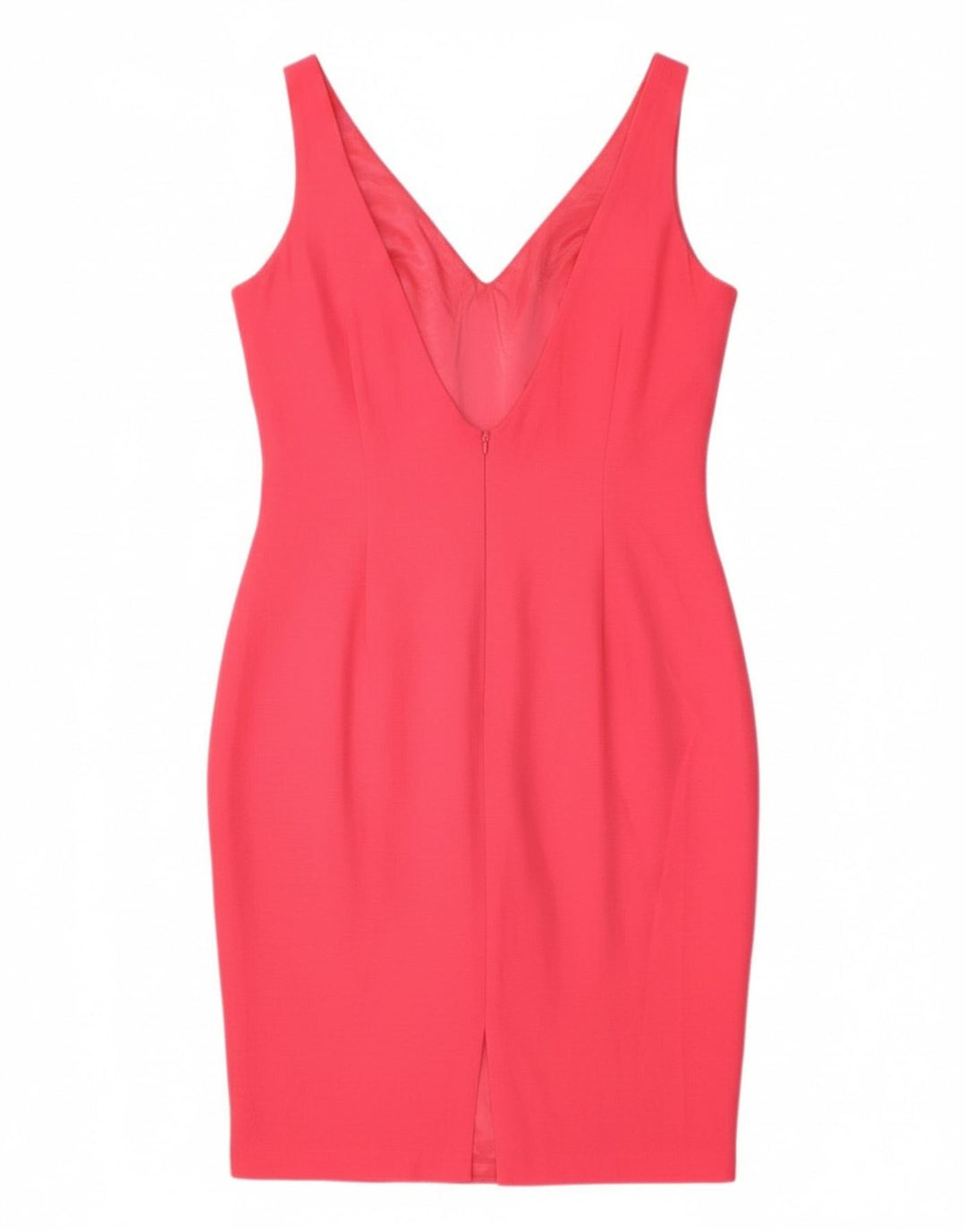 Vestido feminino Coast sem mangas com bainha UK 12 viscose rosa médio