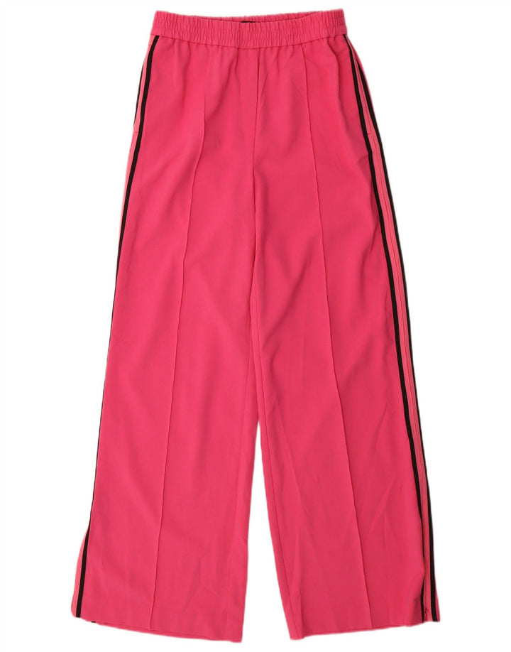 Calça de treino feminina Marks & Spencer UK 10 poliéster rosa pequeno