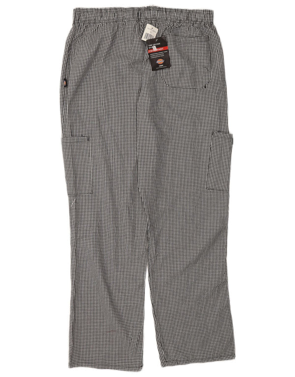 Calças cargo masculinas Dickies XL W38 L32 poliéster preto Houndstooth