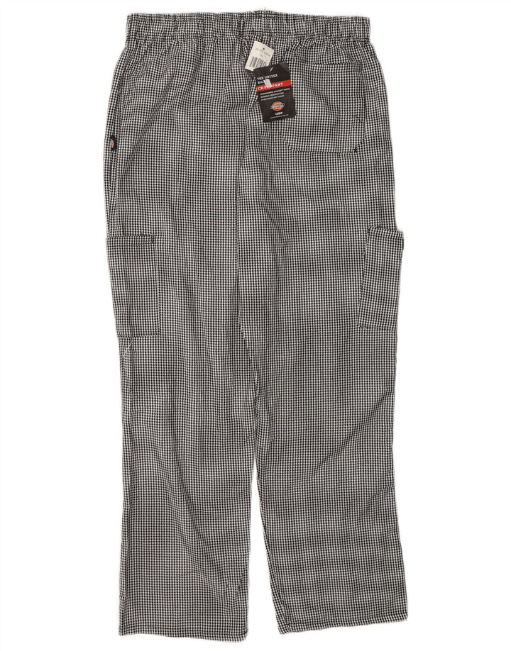 Calças cargo masculinas Dickies XL W38 L32 poliéster preto Houndstooth