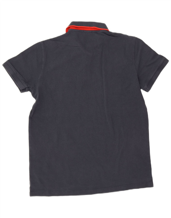 Camisa polo masculina de ajuste regular Hugo Boss, algodão azul marinho médio