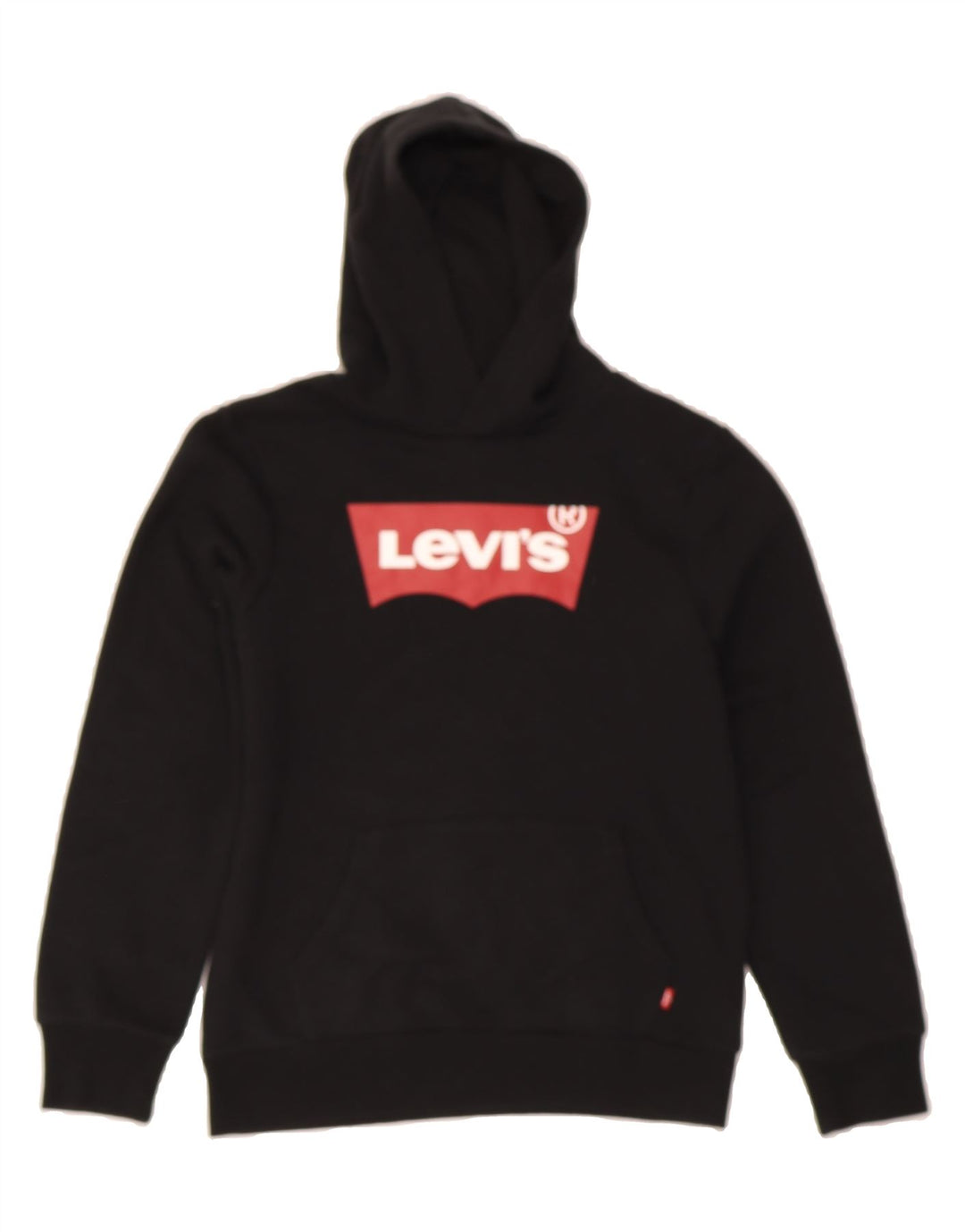 LEVI'S Boys Graphic Hoodie Jumper 13-14 Years Black Cotton Vintage Levi's and Second-Hand Levi's from Messina Hembry 