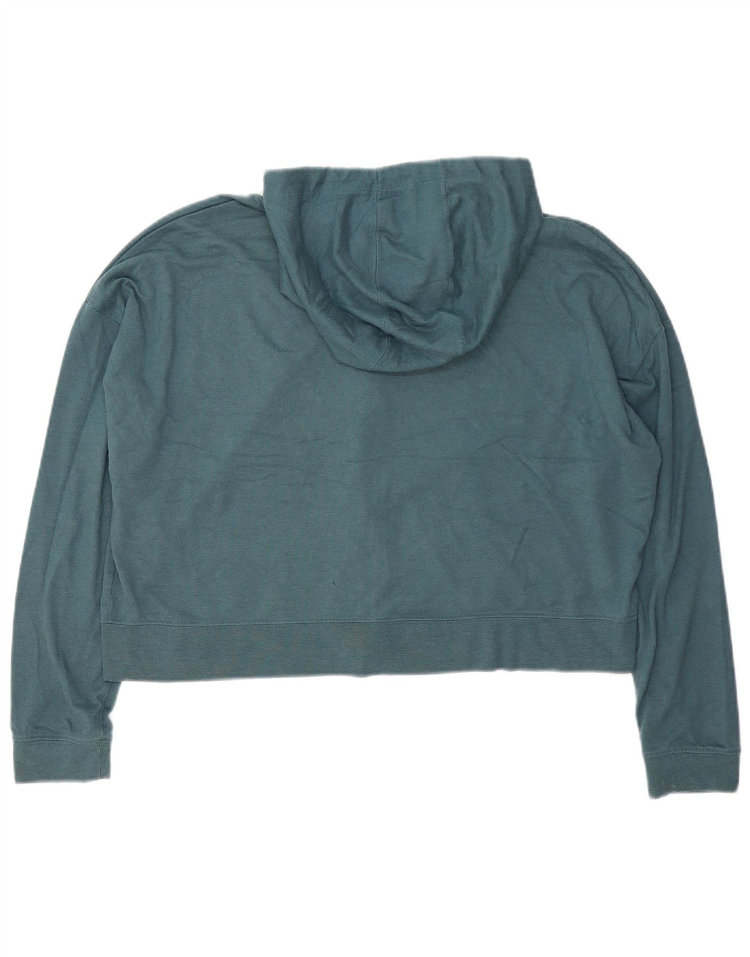 Suéter Nike Feminino Crop Oversized Zip Hoodie UK 14 Médio Azul Poliéster