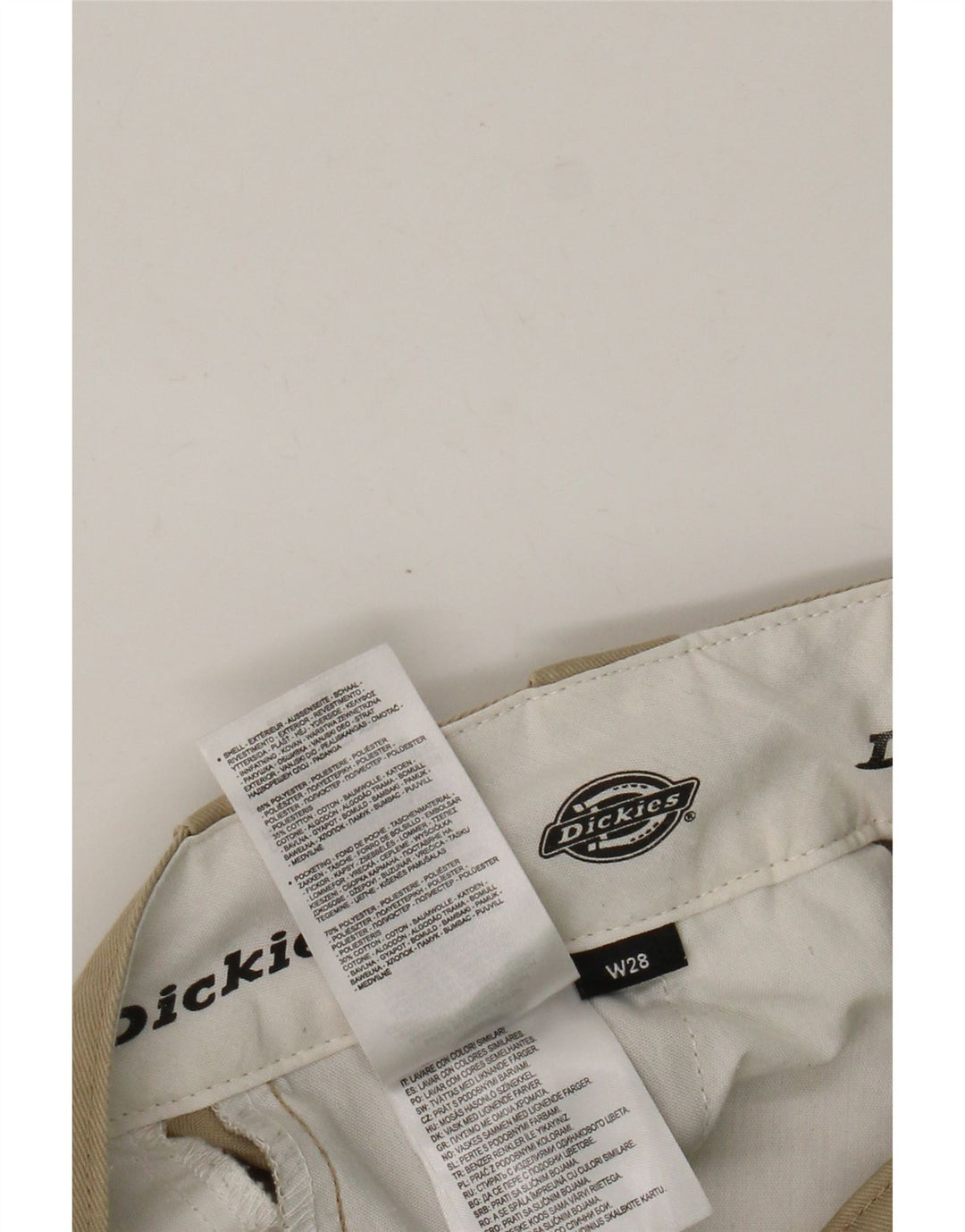 Calças Chino retas masculinas Dickies W28 L25 poliéster marrom
