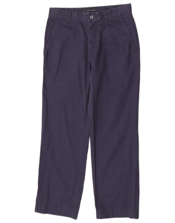 Tommy Hilfiger Calça Chino Masculina Reta W29 L30 Azul Marinho Algodão