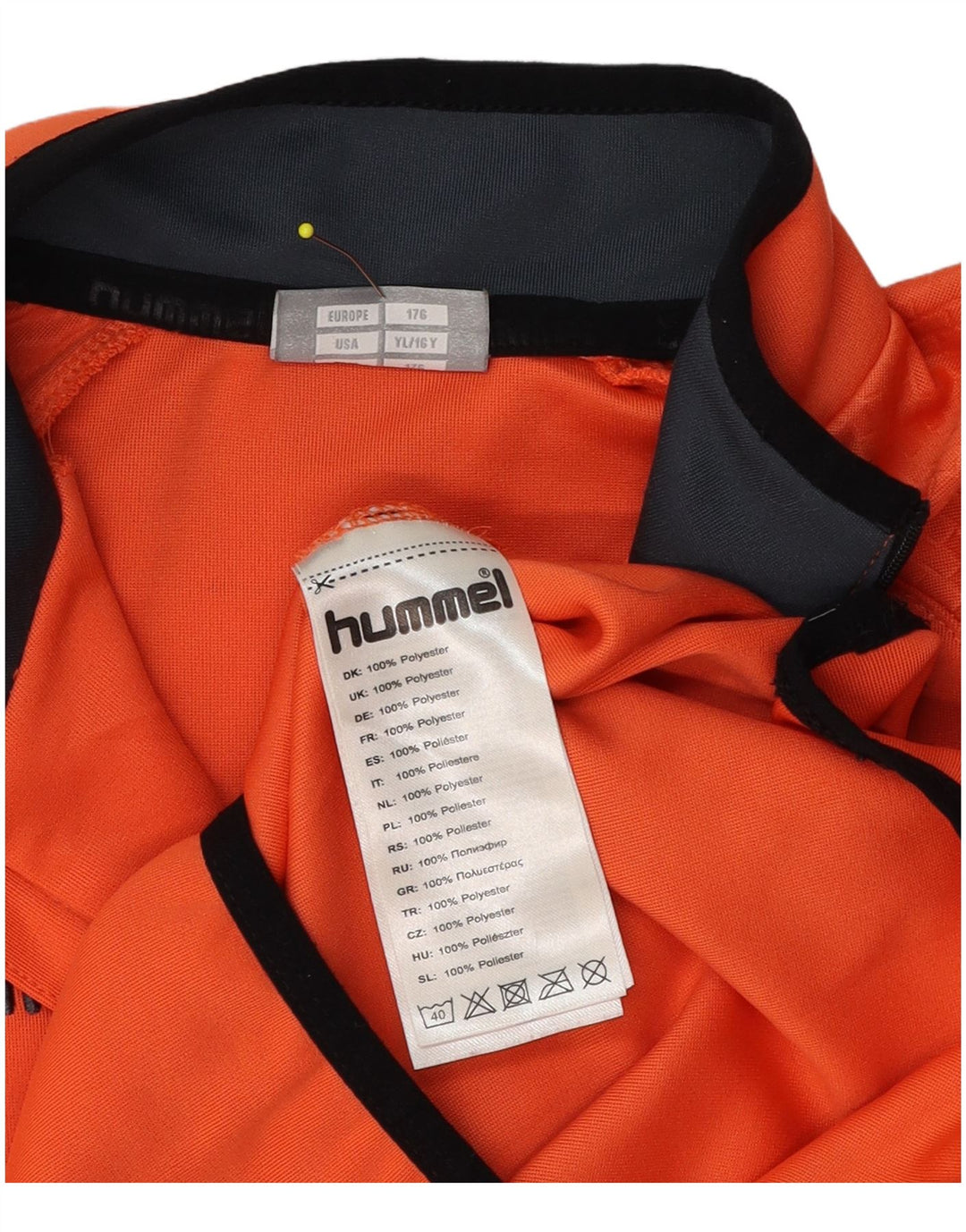 Hummel Boys Graphic Pullover Treino Top 15-16 Anos Laranja Colorblock