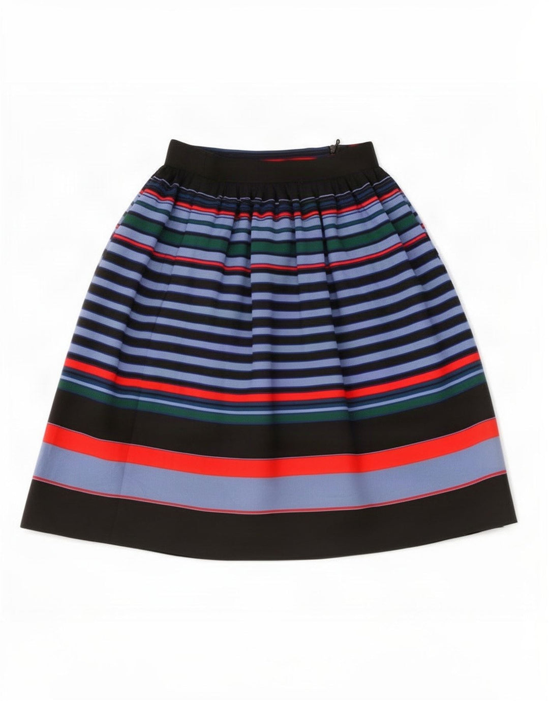 Saia feminina Zara A-Line XS W24 poliéster listrado multicolorido
