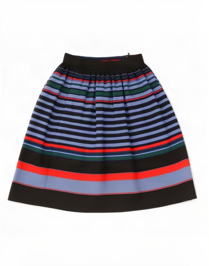 Saia feminina Zara A-Line XS W24 poliéster listrado multicolorido