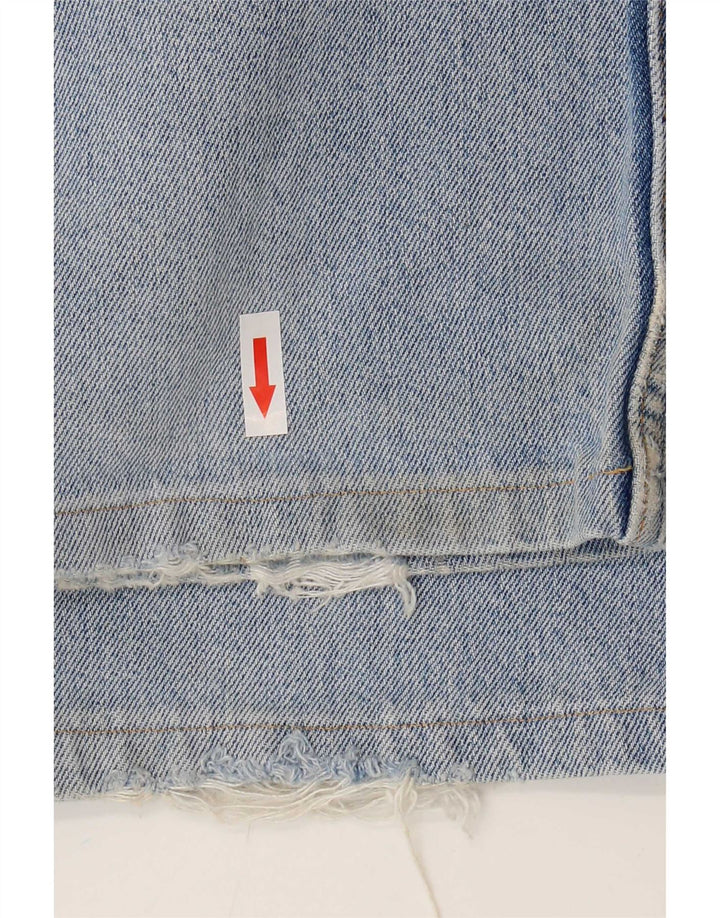 Calça Jeans Levis Masculina 501 Distressed Straight W36 L28 Azul Algodão